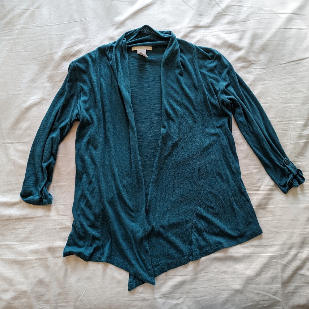 Lightweight fly away teal cardigan